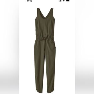 Patagonia Basin Green Sleeveless Jumpsuit